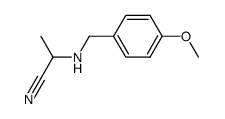 Propanenitrile, 2-[[(4-methoxyphenyl)methyl]amino]- (9CI)结构式