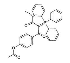 methyl 3-(4-acetoxyphenyl)-3-oxo-2-(triphenyl-l5-phosphanylidene)propanoate结构式