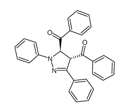 ((4S,5R)-1,3-diphenyl-4,5-dihydro-1H-pyrazole-4,5-diyl)bis(phenylmethanone) Structure