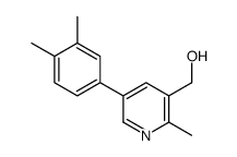 3-Pyridinemethanol,5-(3,4-dimethylphenyl)-2-methyl-(9CI) structure