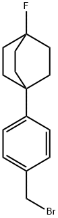 1-fluoro-4-(p-bromomethylphenyl)bicyclooctane structure