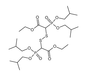 bis[(diisobutoxyphosphinyl)(ethoxycarbonyl)methyl] disulfide Structure