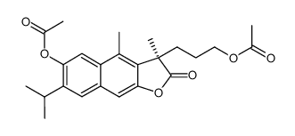 (R)-6-acetoxy-3-(3-acetoxypropyl)-2,3-dihydro-7-isopropyl-3,4-dimethylnaphtho<2,3-b>furan-2-one Structure