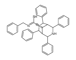 N-benzyl-9-oxo-2,4,6,8-tetraphenyl-3,7-diazabicyclo[3.3.1]nonane-3-carbothioamide结构式