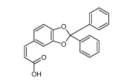 (E)-3-(2,2-diphenyl-1,3-benzodioxol-5-yl)prop-2-enoic acid结构式