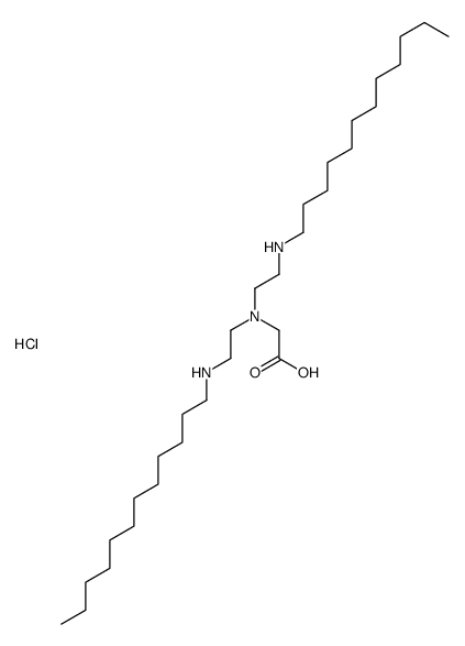 N,N-bis[2-(dodecylamino)ethyl]-glycine monohydrochloride结构式