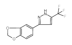 3-(1,3-苯并二氧代-5-基)-5-三氟甲基-1H-吡唑结构式