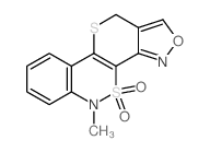5-methyl-5H,11H-isoxazolo<4,3-c>thiopyrano<3,2-c><2,1>benzothiazine 4,4-dioxide Structure