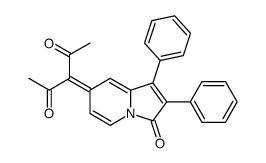 3-(3-oxo-1,2-diphenylindolizin-7-ylidene)pentane-2,4-dione结构式