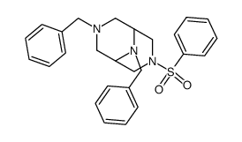 3-benzenesulfonyl-7,9-dibenzyl-3,7,9-triazabicyclo[3.3.1]nonane结构式