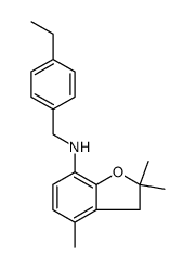 7-Benzofuranamine, N-[(4-ethylphenyl)methyl]-2,3-dihydro-2,2,4-trimethyl Structure