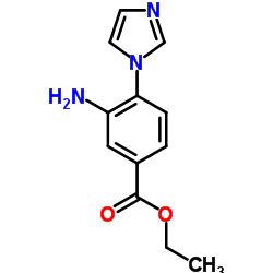 3-AMINO-4-IMIDAZOL-1-YL-BENZOIC ACID ETHYL ESTER structure