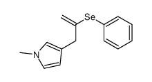 1-methyl-3-(2-phenylselanylprop-2-enyl)pyrrole结构式