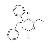 2-Ethyl-4-phenyl-4-phenylmethyl-6-thioxoperhydro-1,5,2-dioxazin-3-on Structure