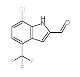 7-氯-4-(三氟甲基)-1H-吲哚-2-甲醛结构式