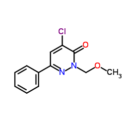 4-Chloro-2-(methoxymethyl)-6-phenyl-3(2H)-pyridazinone结构式