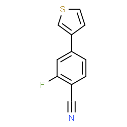 2-FLUORO-4-(3-THIENYL)BENZENECARBONITRILE Structure