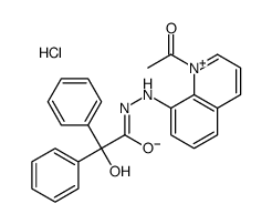N'-(1-acetylquinolin-1-ium-8-yl)-2-hydroxy-2,2-diphenylacetohydrazide,chloride Structure