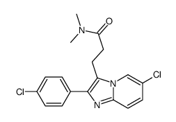 3-[6-chloro-2-(4-chlorophenyl)imidazo[1,2-a]pyridin-3-yl]-N,N-dimethylpropanamide结构式