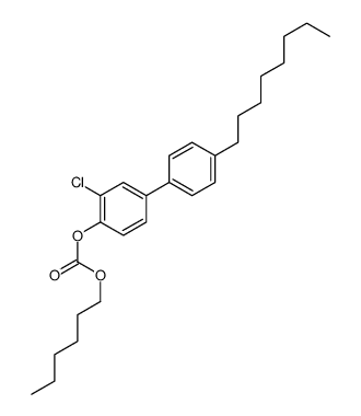 [2-chloro-4-(4-octylphenyl)phenyl] hexyl carbonate Structure