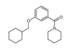 [3-(cyclohexylmethoxy)phenyl]-piperidin-1-ylmethanone结构式