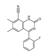 4-(2-Fluoro-phenyl)-6,7-dimethyl-2-oxo-1,2-dihydro-quinazoline-8-carbonitrile结构式