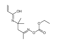 ethyl [[4-methyl-4-(prop-2-enoylamino)pentan-2-ylidene]amino] carbonate Structure