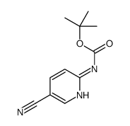 2-(BOC-氨基)-5-氰基吡啶结构式