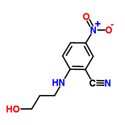 2-[(3-Hydroxypropyl)amino]-5-nitrobenzonitrile Structure
