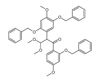 1-(2-Benzyloxy-4-methoxyphenyl)-2-(2,5-dibenzyloxy-4-methoxyphenyl)-3,3-dimethoxy-1-propanon Structure