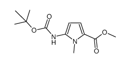 methyl 5-[(tert-butoxycarbonyl)amino]-1-methylpyrrole-2-carboxylate Structure