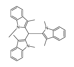 2-[bis(1,3-dimethylindol-2-yl)methyl]-1,3-dimethylindole结构式