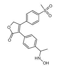 3-[4-(1-Hydroxyamino-ethyl)-phenyl]-4-(4-methanesulfonyl-phenyl)-5H-furan-2-one结构式