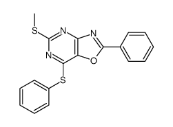 5-methylsulfanyl-2-phenyl-7-phenylsulfanyl-[1,3]oxazolo[4,5-d]pyrimidine结构式