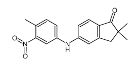 2,2-dimethyl-5-(4-methyl-3-nitrophenylamino)indan-1-one结构式