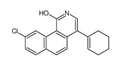 9-chloro-4-(cyclohexen-1-yl)-2H-benzo[h]isoquinolin-1-one结构式