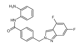 N-(2-aminophenyl)-4-[(4,6-difluoroindazol-2-yl)methyl]benzamide结构式