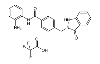 N-(2-aminophenyl)-4-((3-oxo-1H-indazol-2(3H)-yl)methyl)benzamide trifluoroacetate结构式