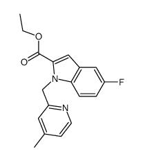 ethyl 5-fluoro-1-[(4-methylpyrid-2-yl)methyl]-1H-indole-2-carboxylate结构式