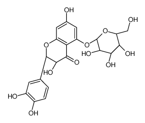(2R,3R)-2-(3,4-dihydroxyphenyl)-3,7-dihydroxy-5-[(2S,3R,4S,5S,6R)-3,4,5-trihydroxy-6-(hydroxymethyl)oxan-2-yl]oxy-2,3-dihydrochromen-4-one Structure