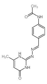 N-[4-[(Z)-[(4-methyl-6-oxo-3H-pyrimidin-2-yl)hydrazinylidene]methyl]phenyl]acetamide Structure