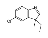 5-chloro-3-ethyl-3-methylindole结构式