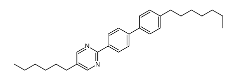 2-[4-(4-heptylphenyl)phenyl]-5-hexylpyrimidine结构式