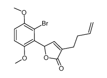 5-(2-bromo-3,6-dimethoxyphenyl)-3-(but-3-en-1-yl)furan-2(5H)-one Structure