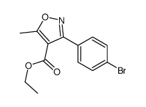 4-ISOXAZOLECARBOXYLIC ACID, 3-(4-BROMOPHENYL)-5-METHYL-, ETHYL ESTER structure