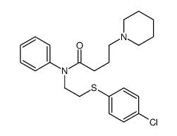 N-[2-(4-chlorophenyl)sulfanylethyl]-N-phenyl-4-piperidin-1-ylbutanamide Structure