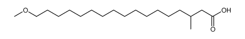 17-methoxy-3(RS)-methylheptadecanoic acid Structure