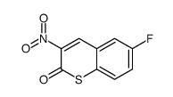 6-fluoro-3-nitrothiochromen-2-one结构式