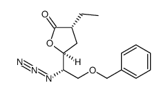 (3R,5S)-5-[(1S)-1-azido-2-(benzyloxy)ethyl]-3-ethyldihydrofuran-2(3H)-one结构式