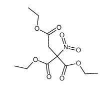 1-nitro-ethane-1,1,2-tricarboxylic acid triethyl ester结构式